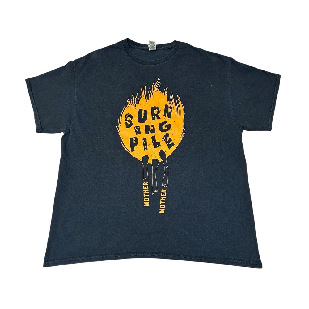 Mother Mother T‎ Shirt Burning Pile 2008 Tour Indie Rock Band Concert Tour XL